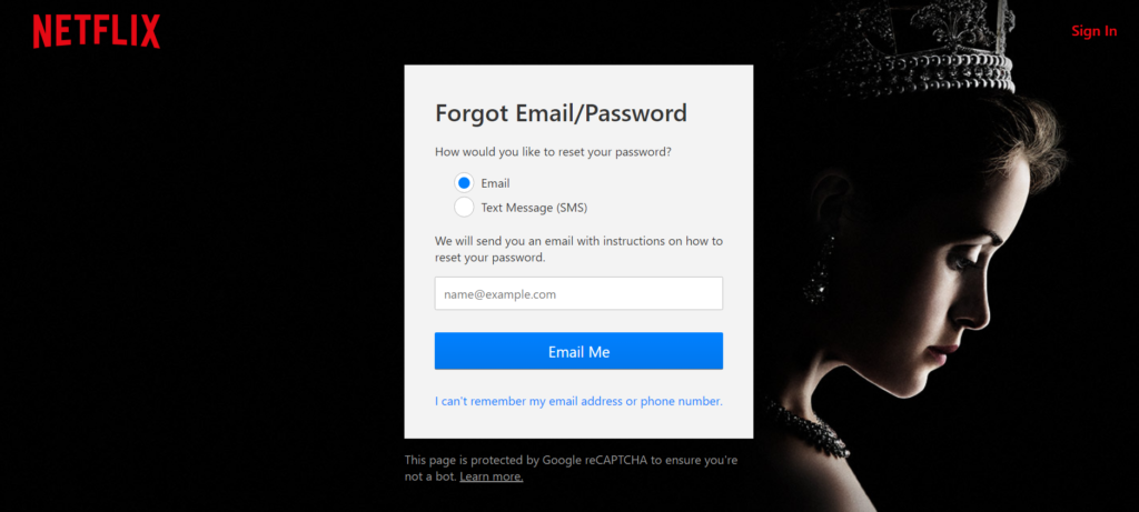 Change Your Netflix Password if You've Forgotten It