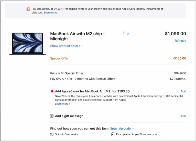 MacBook Air & Pro Student Pricing