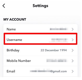 Snapchat setting