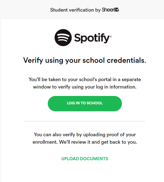 Verify your school credential 