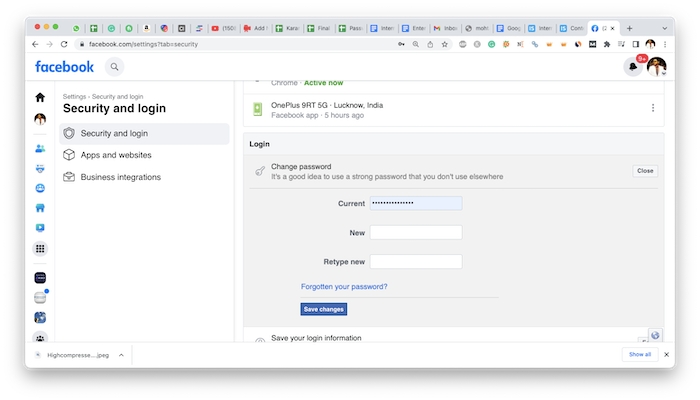 Change the Password