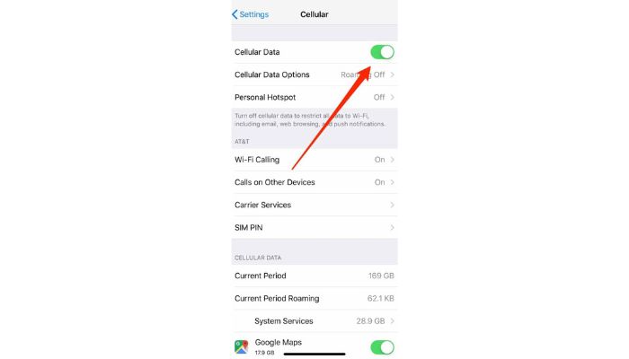 Enable Cellular Data Iphone