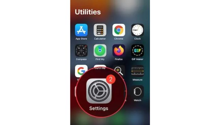 Iphone settings window