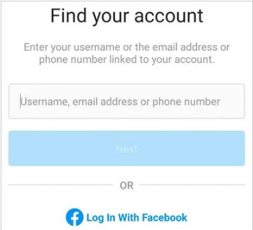 Reset Instagram Password on Android App