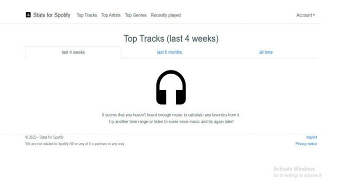 Spotify top tracks