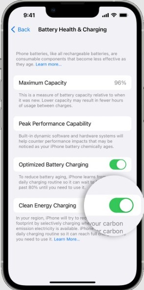 How To Turn Off "Clean Energy Charging" On iPhone?