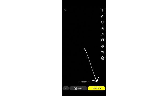 Click snap and click send