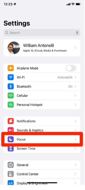 Focus Status setting
