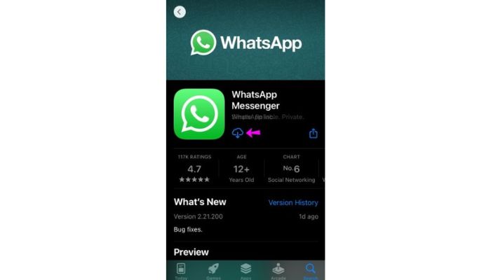 Install whatsapp on iPhone
