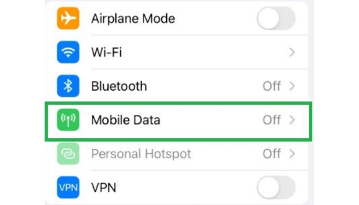 Mobile Data Window