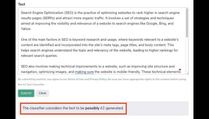 OpenAI Text Classifier