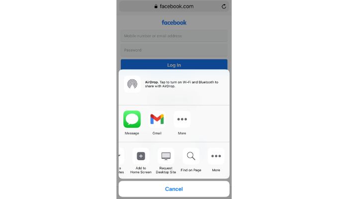 Request Desktop Site
