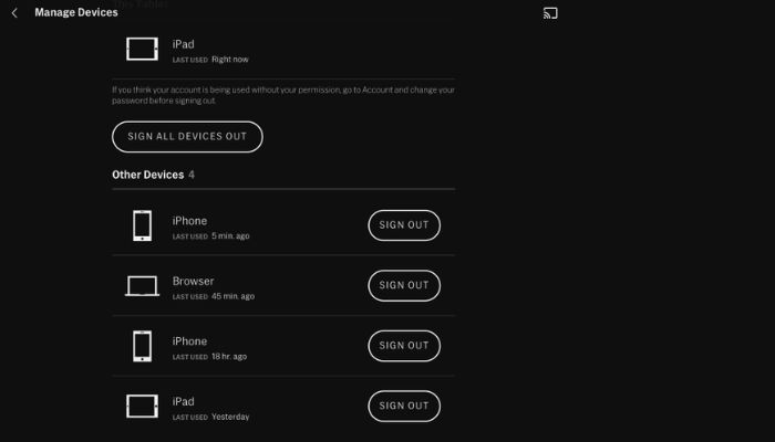 hbo max device list