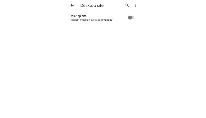 Desktop Site