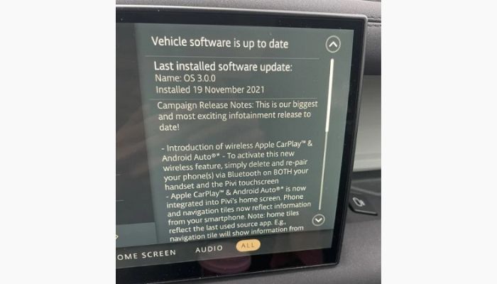 CarPlay Software Update