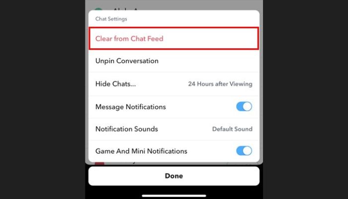 Clear From Chat Feed