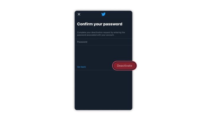 Confirm Twitter Password IOS