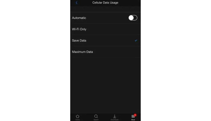 Data options