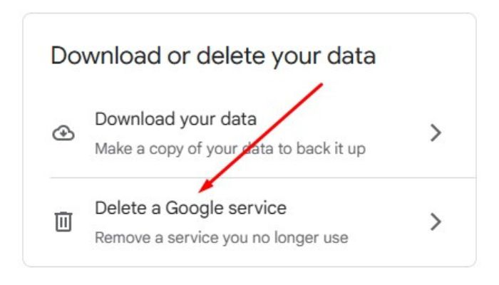 Delete A Google Service-