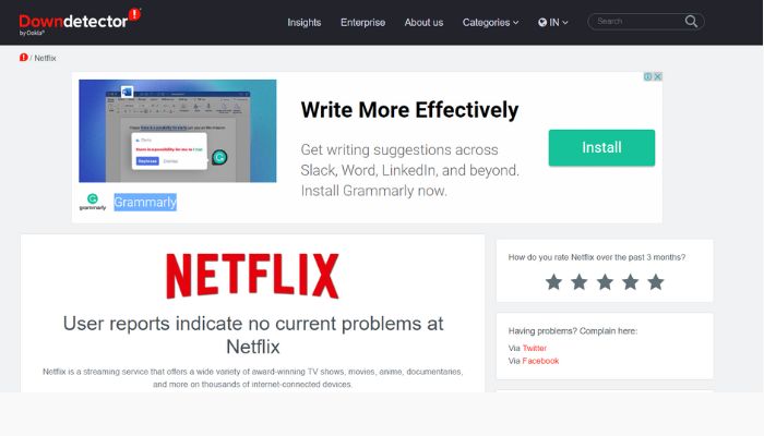Downdetector On Netflix