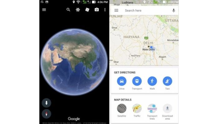 Earth vs Maps