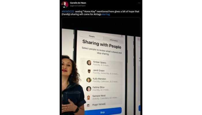 Family Sharing in AirTag Location