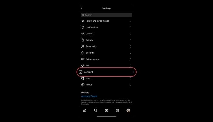 IOS Insta Account Settings