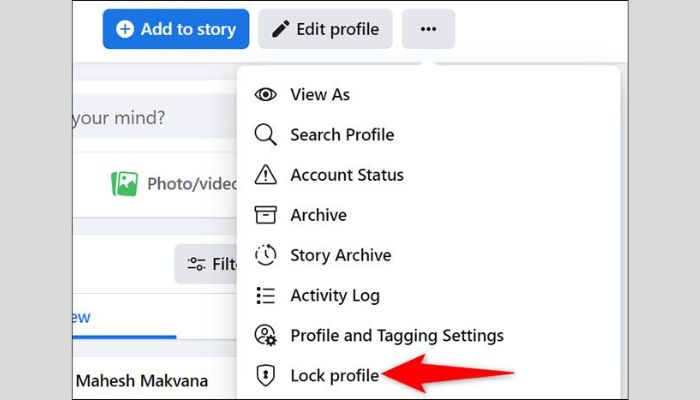 Lock Profile Facebook
