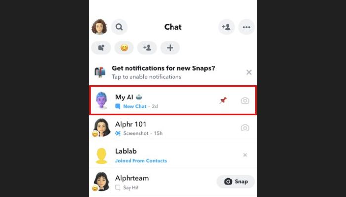My AI On Snapchat