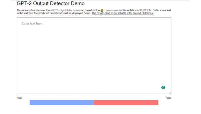 OpenAI GPT2 Output Detector