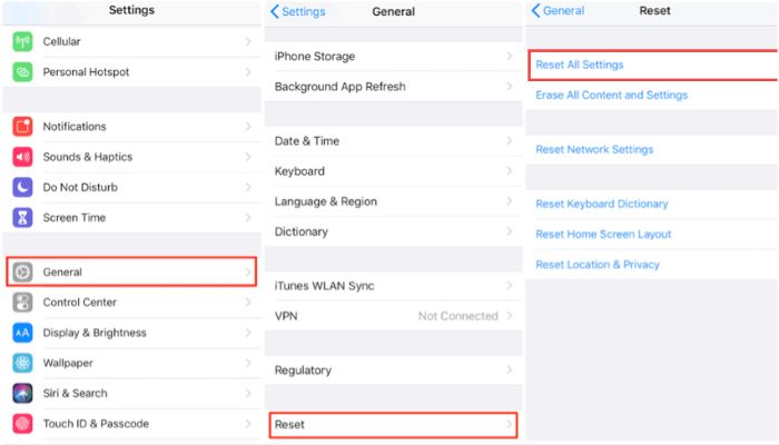 Reset All Iphone Settings