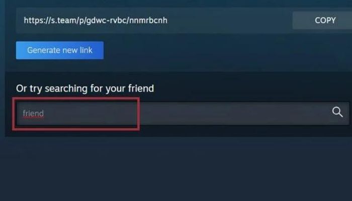 Search A Friend On Steam