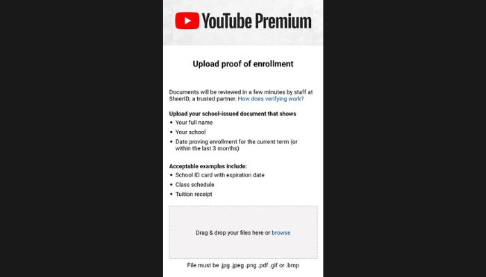 YouTube Student Offer