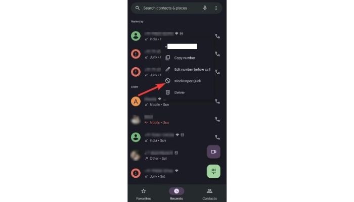Block Report Junk