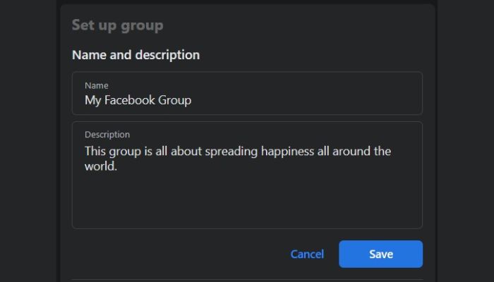 Change Facebook Group Name