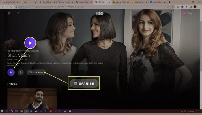 Changing Language On HBO Max