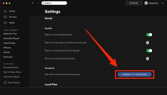 Connect To Facebook