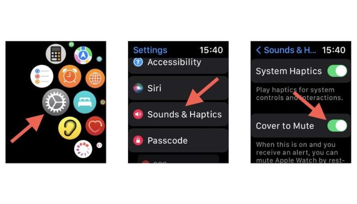 Cover to Mute apple watch