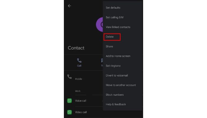 Delete Contacts
