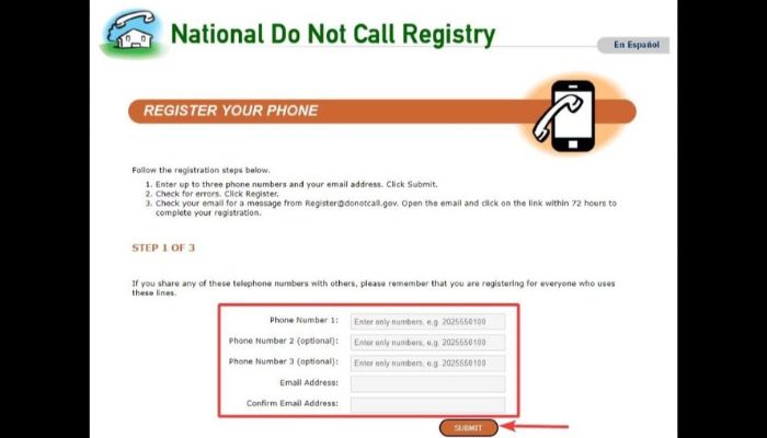 Enter Phone Number