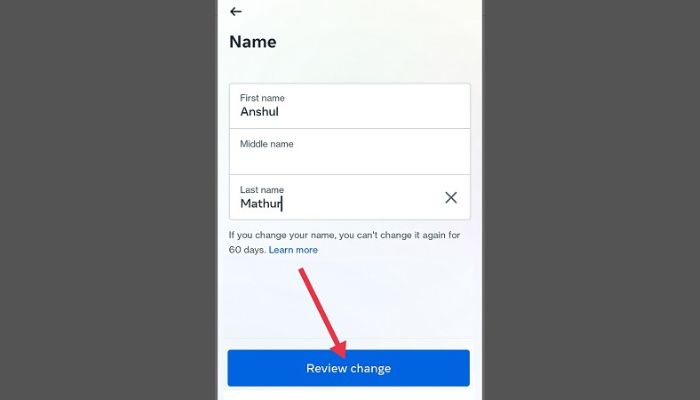Facebook Review Change Option