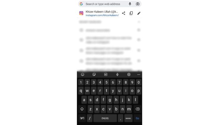 Instagram Mobile URL