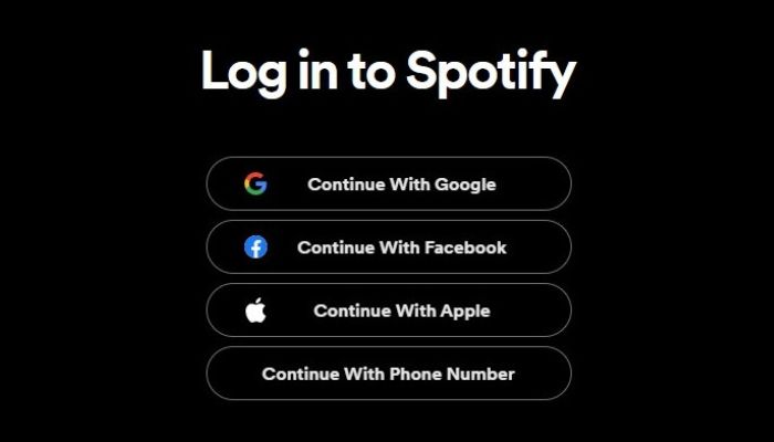 Log in to Spotify