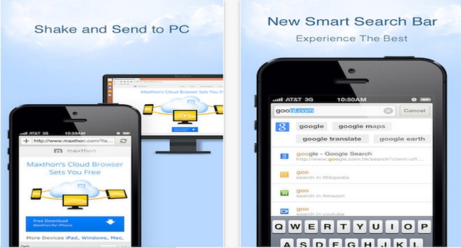 Maxthon Cloud Browser For iPhone