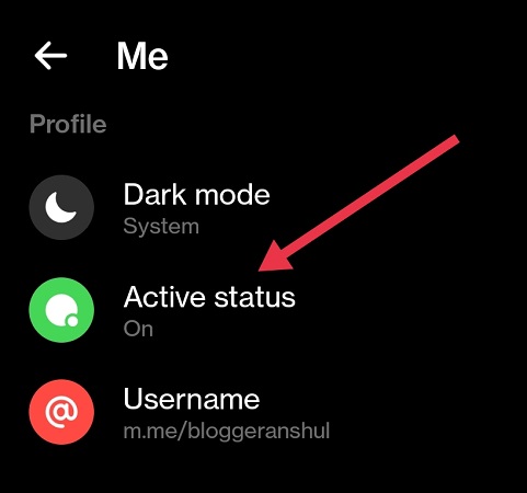 Messenger Active Status