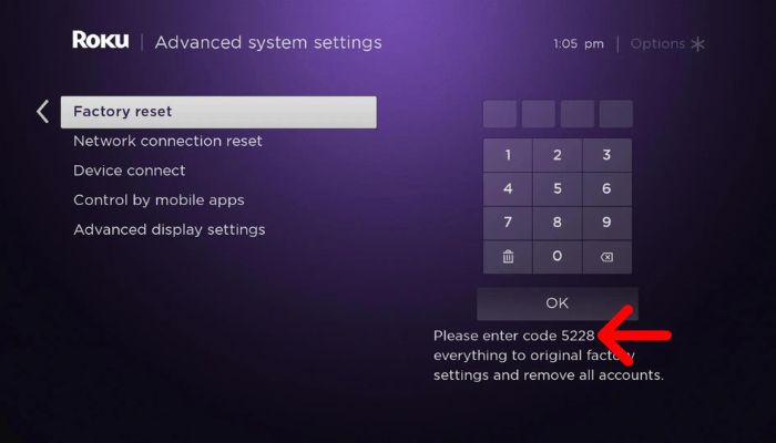 Roku Factory Reset
