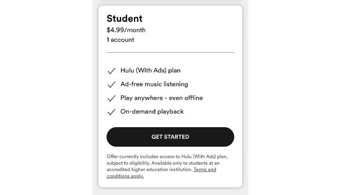 Spotify Student Plan