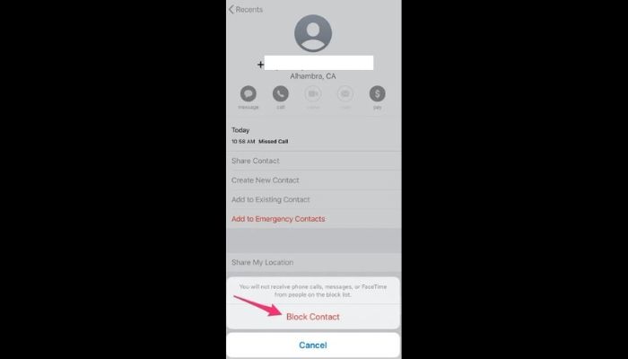 Tap Block Contact