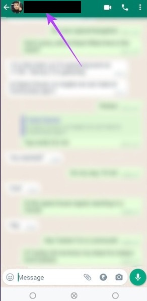 Tap on Contact Name