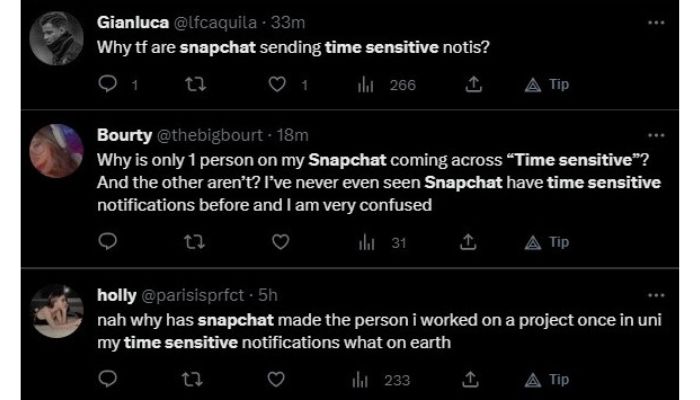 Time sensitive reaction